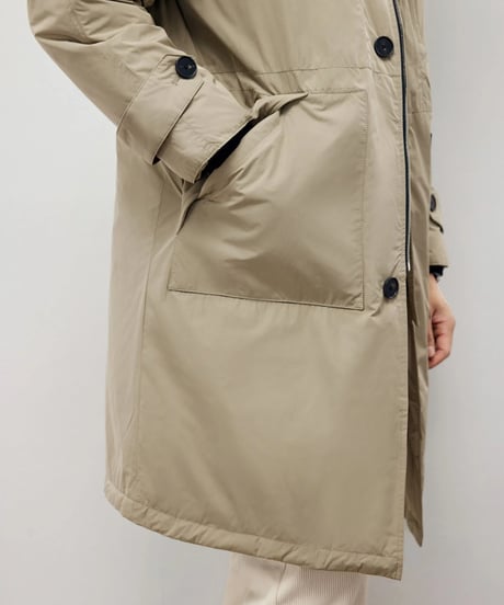 white duck down mid length coat　SH2188