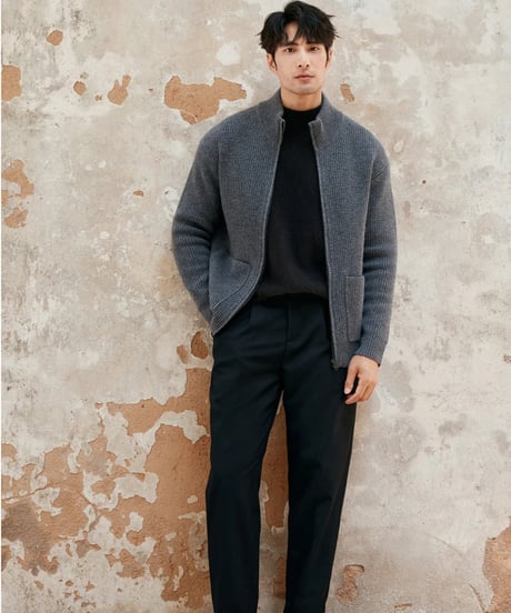 knit cardigan jacket wool 100% /2color　SH2387