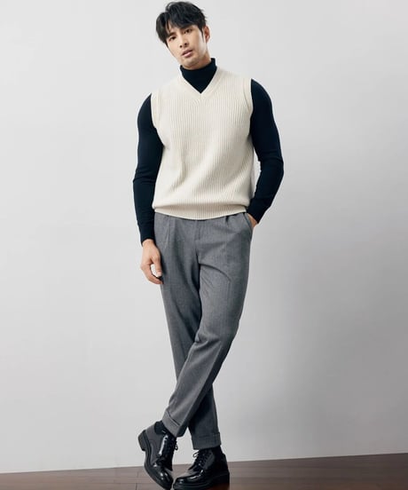 sweater sleeveless V neck wool /3color　SH2233