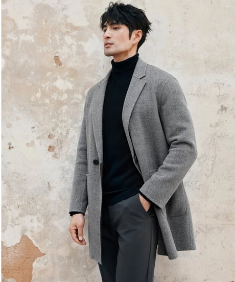 wool stand collar coat　SH2380
