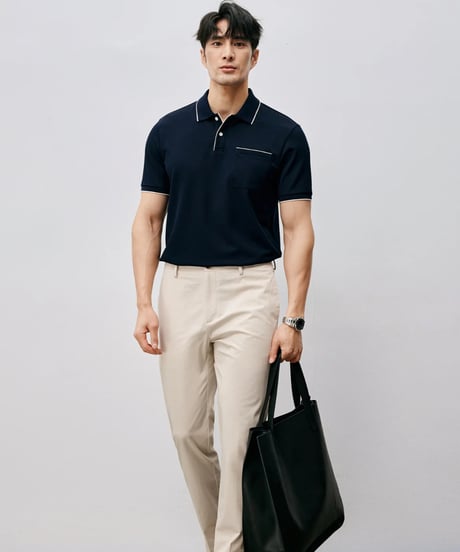 mulberry silk polo shirt /2color　SH2473