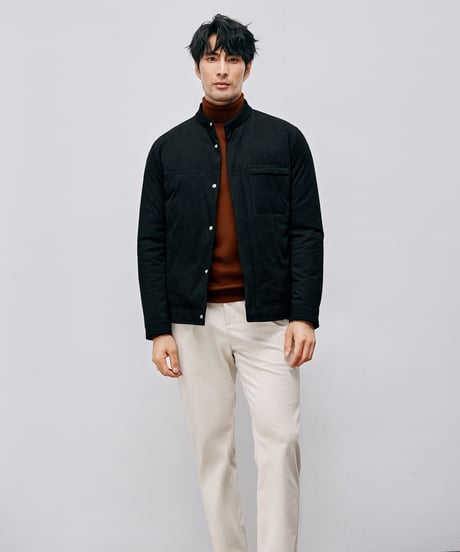 white goose down jacket with stand-up collar /2color　SH2590