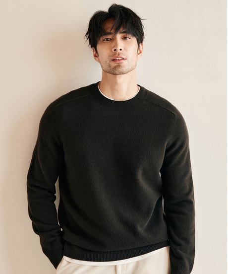 round neck sweater wool 100% /2color　SH2625