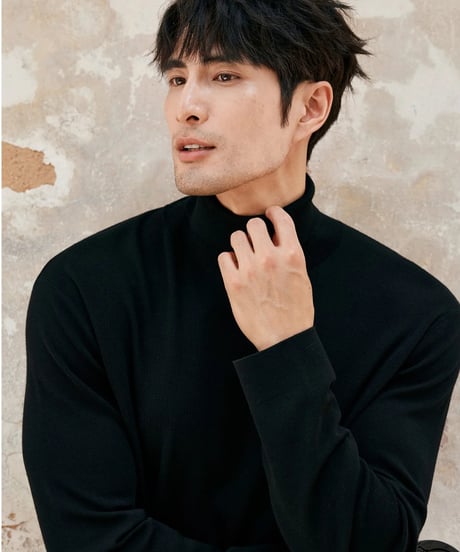 merino wool turtleneck sweater /4color　SH2386