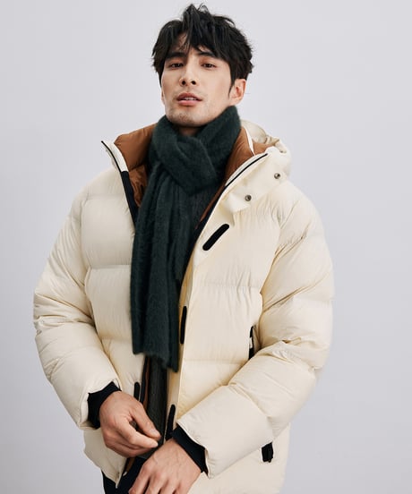 white duck short down jacket /2color　SH2411