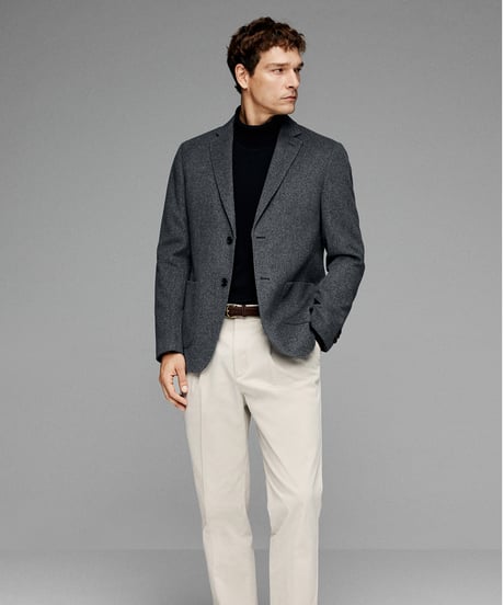 casual pants single pleat straight /2color　SH2606
