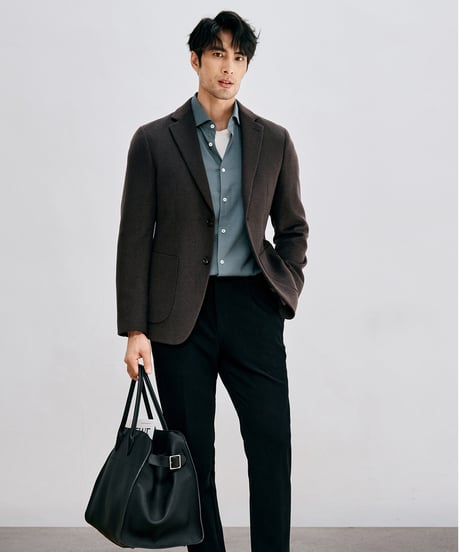 business casual shirt wool /2color　SH2612