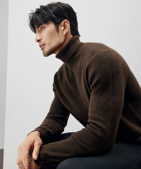 yak slim high neck sweater /2color　SH2214
