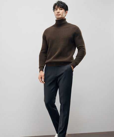 yak slim high neck sweater /2color　SH2214