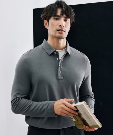 modal wool cotton lapel shirt /2color　SH2399