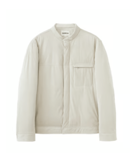 white goose down jacket with stand-up collar /2color　SH2590