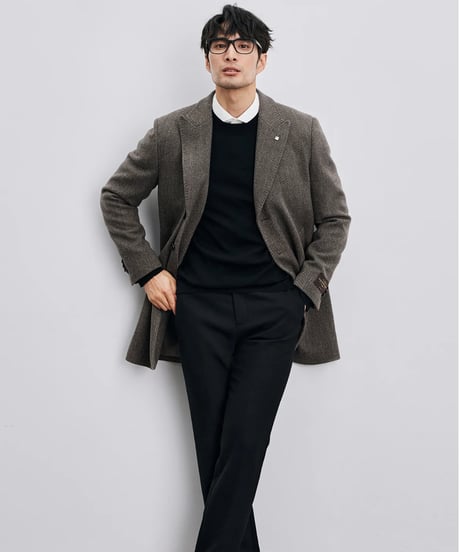 herringbone coat wool 100%　SH2404