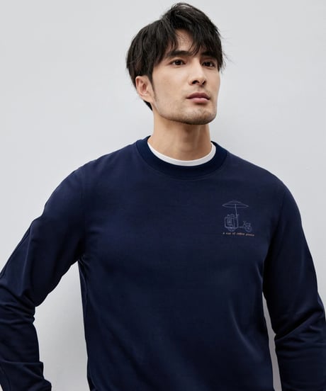 round neck sweatshirt /2color　SH2149