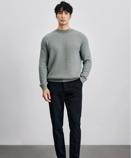wool cashmere high neck sweater　SH2406