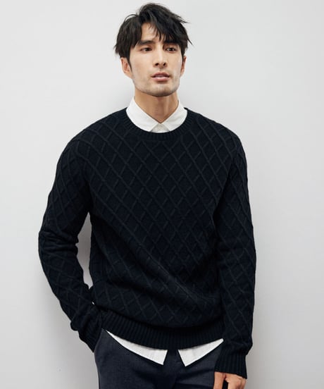 wool round neck sweater /2color　SH2211