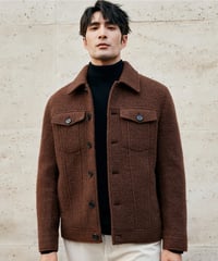 lapel denim jacket wool 100% /2color　SH2383