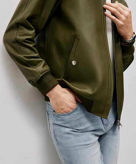 100% sheepskin leather jacket　SH2460