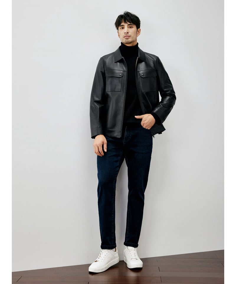 お値引きしました。DIESEL シープスキン 白っぽい レザージャケット  