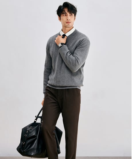 crew neck sweater wool /2color　SH2640