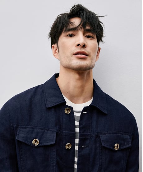 linen denim jacket　SH2485