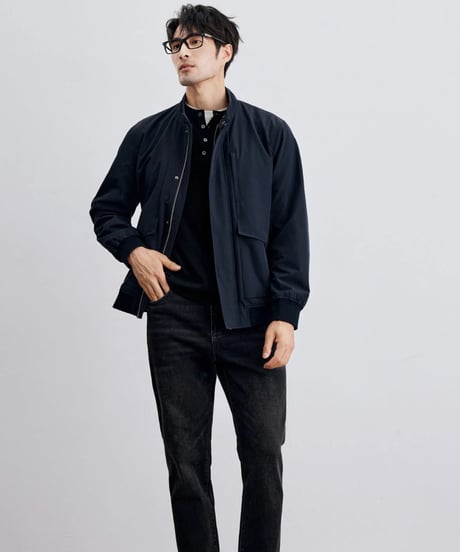 black gray wash stretch jeans　SH2312