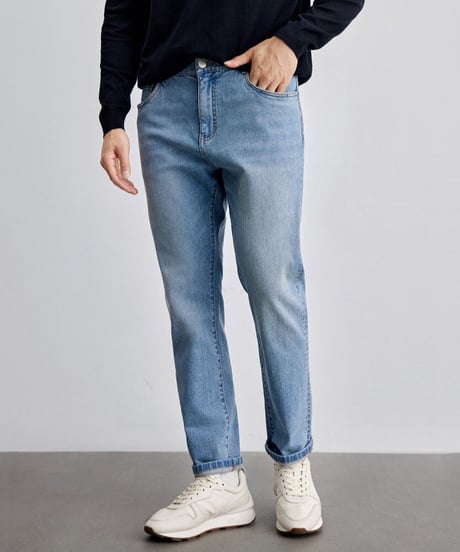 テーパード デニム オールシーズン ダッドパンツ