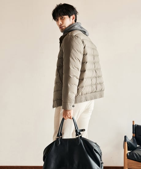 white goose down jacket with stand-up collar　SH2615