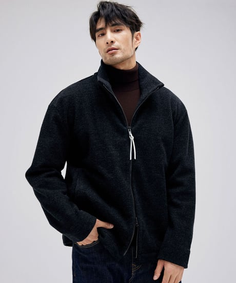 stand collar wool jacket /2color　SH2158