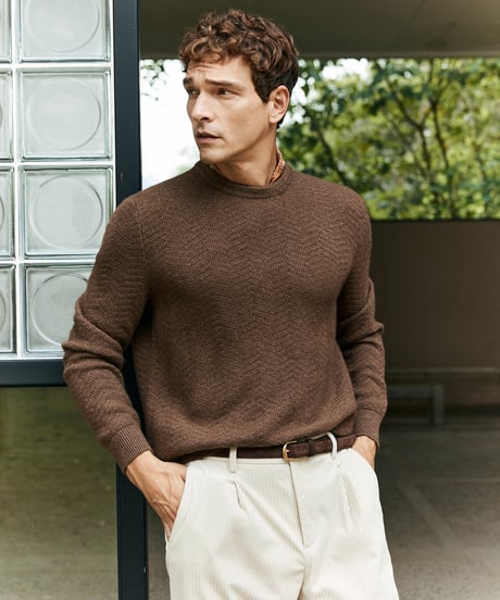 sweater cashmere shirt round neck /2color　SH2576