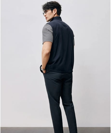 stand collar vest jacket /2color　SH2468