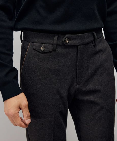 twill slim casual pants /2color　SH2207