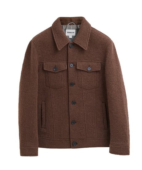 lapel denim jacket wool 100% /2color　SH2383