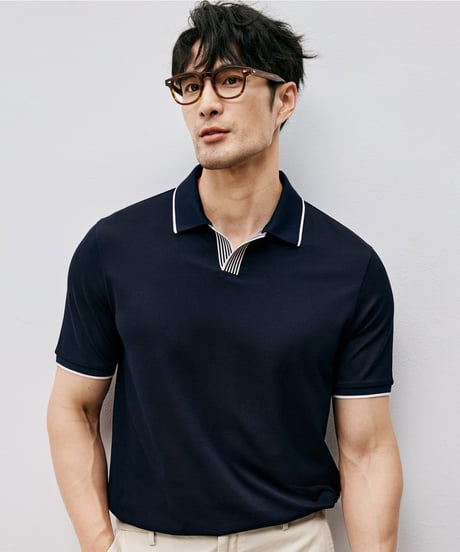 mulberry silk cotton piqué t-shirt /2color　SH2536
