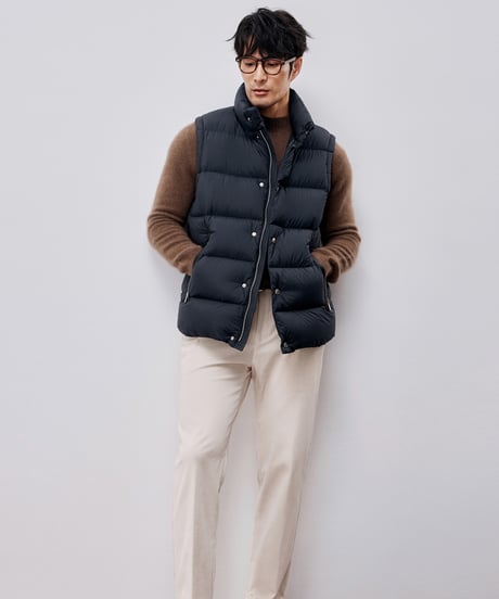 down jacket vest white goose /2color　SH2597