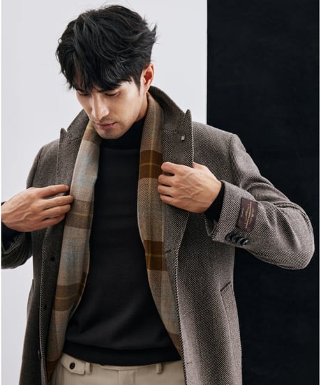 herringbone coat wool 100%　SH2404