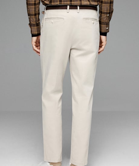 casual pants single pleat straight /2color　SH2606