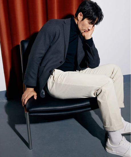 wool herringbone slim casual jacket /2color　SH2239