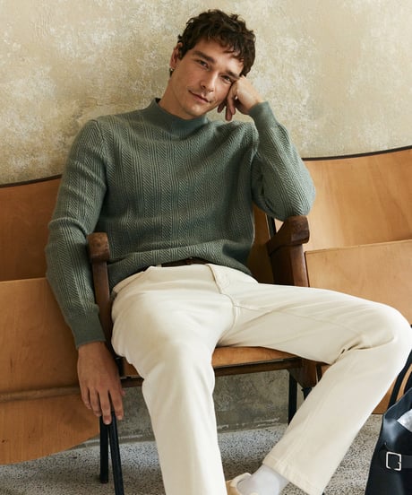 sweater half turtleneck cashmere wool　SH2699