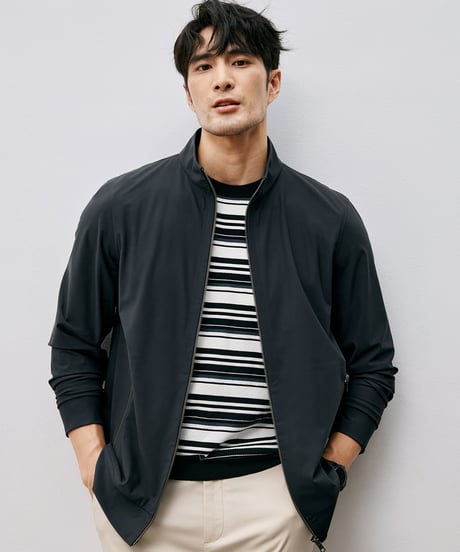 mulberry silk striped t-shirt /2color　SH2557