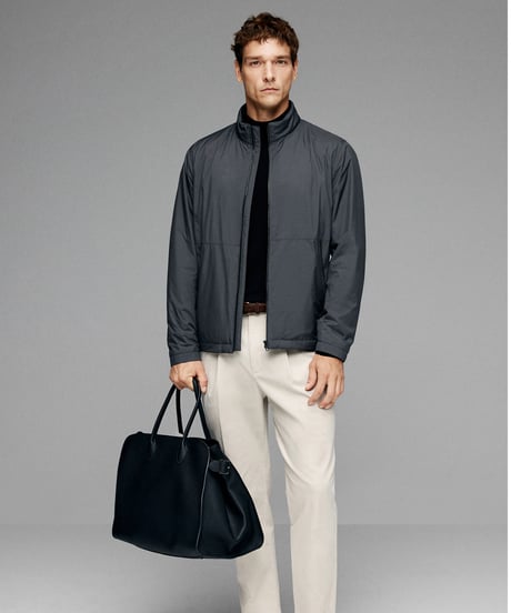 stand collar jacket zipper /2color　SH2650