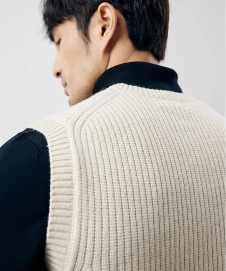sweater sleeveless V neck wool /3color　SH2233