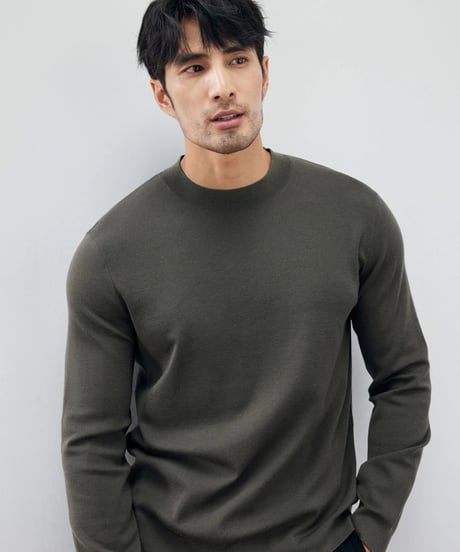 wool high neck sweater /4color　SH2258
