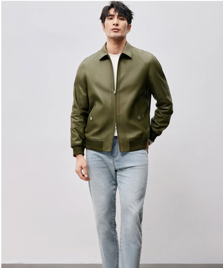 100% sheepskin leather jacket　SH2460