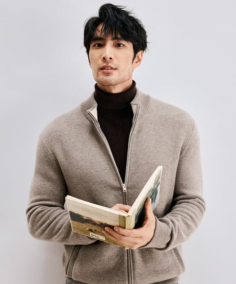 knit cardigan jacket cashmere /2color　SH2603