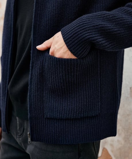 knit cardigan jacket wool 100% /2color　SH2387