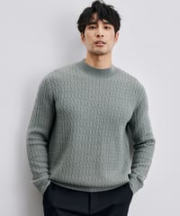 wool cashmere high neck sweater　SH2406