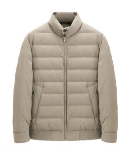 white goose down jacket with stand-up collar　SH2615
