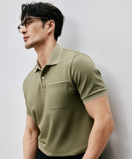 mulberry silk polo shirt /2color　SH2473