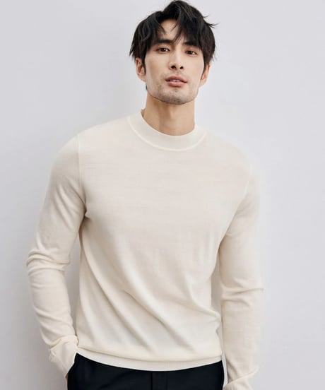 high neck sweater wool 100％ /7color　SH2316