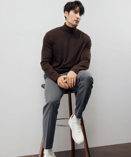 wool turtleneck sweater /4color　SH2213